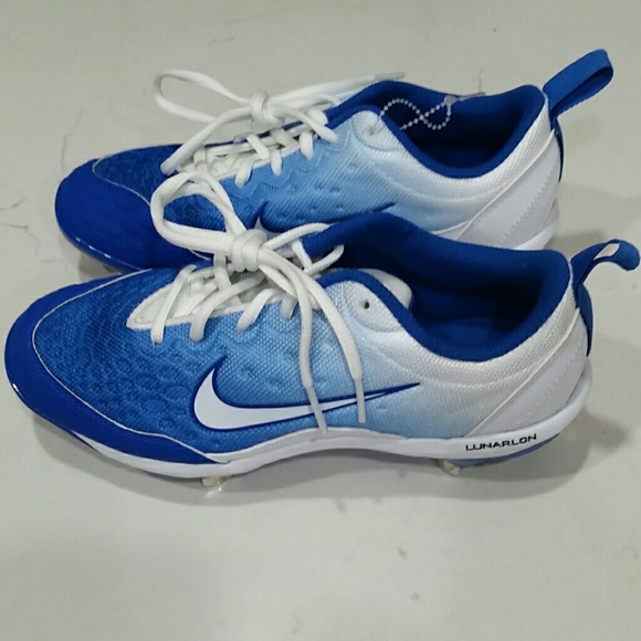 blue softball cleats